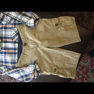 Boys Tommy Hilfiger khaki cargo shorts